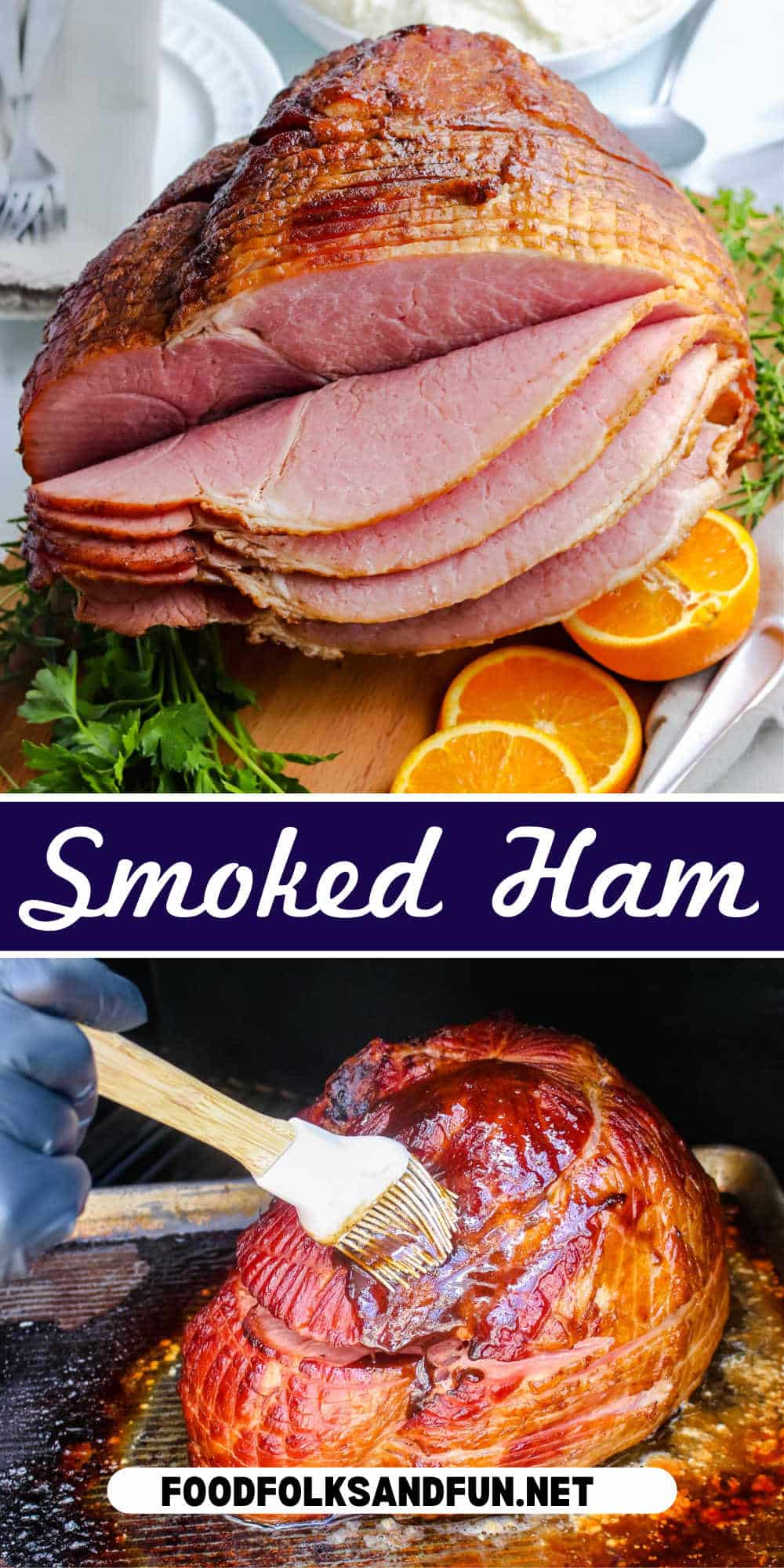 Sweet and smoky, this Smoked Spiral Ham is smoked with applewood pellets and glazed with maple. It’s the perfect choice for festive feasts. via @foodfolksandfun