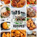A picture collage showing various Chicken Thigh Recipes.