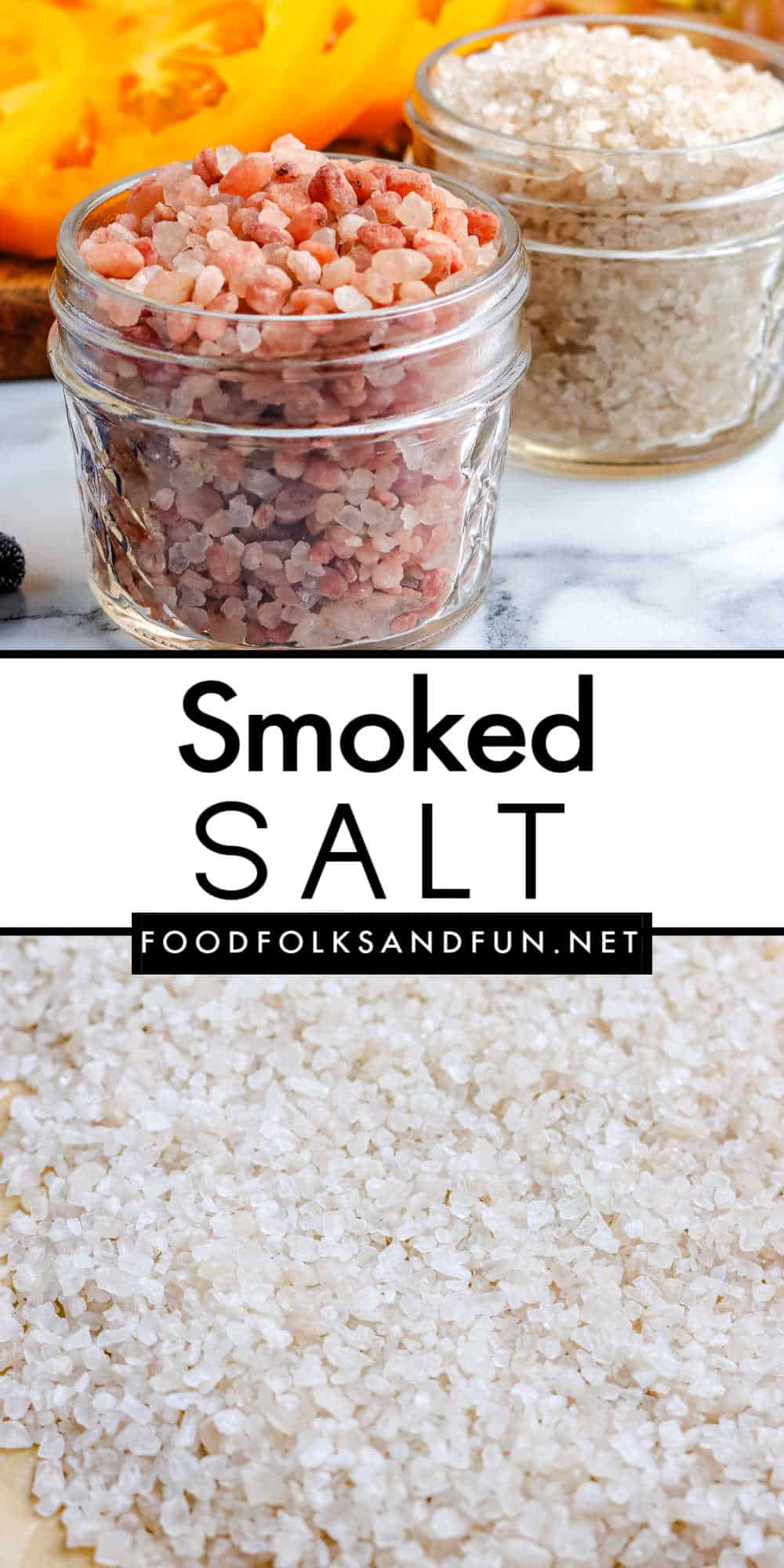Smoked Salt is a great way to infuse a smoky flavor into food. This recipe is easy to make, and it lasts for months. via @foodfolksandfun