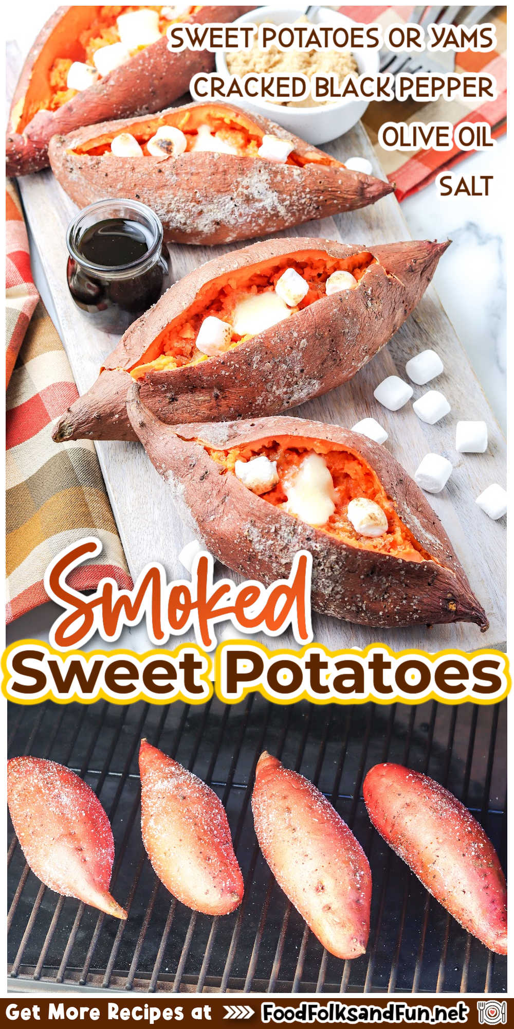 Transform meals with these Smoked Sweet Potatoes. They're smoky, creamy, and a surefire crowd-pleaser for flavor-packed meals. via @foodfolksandfun