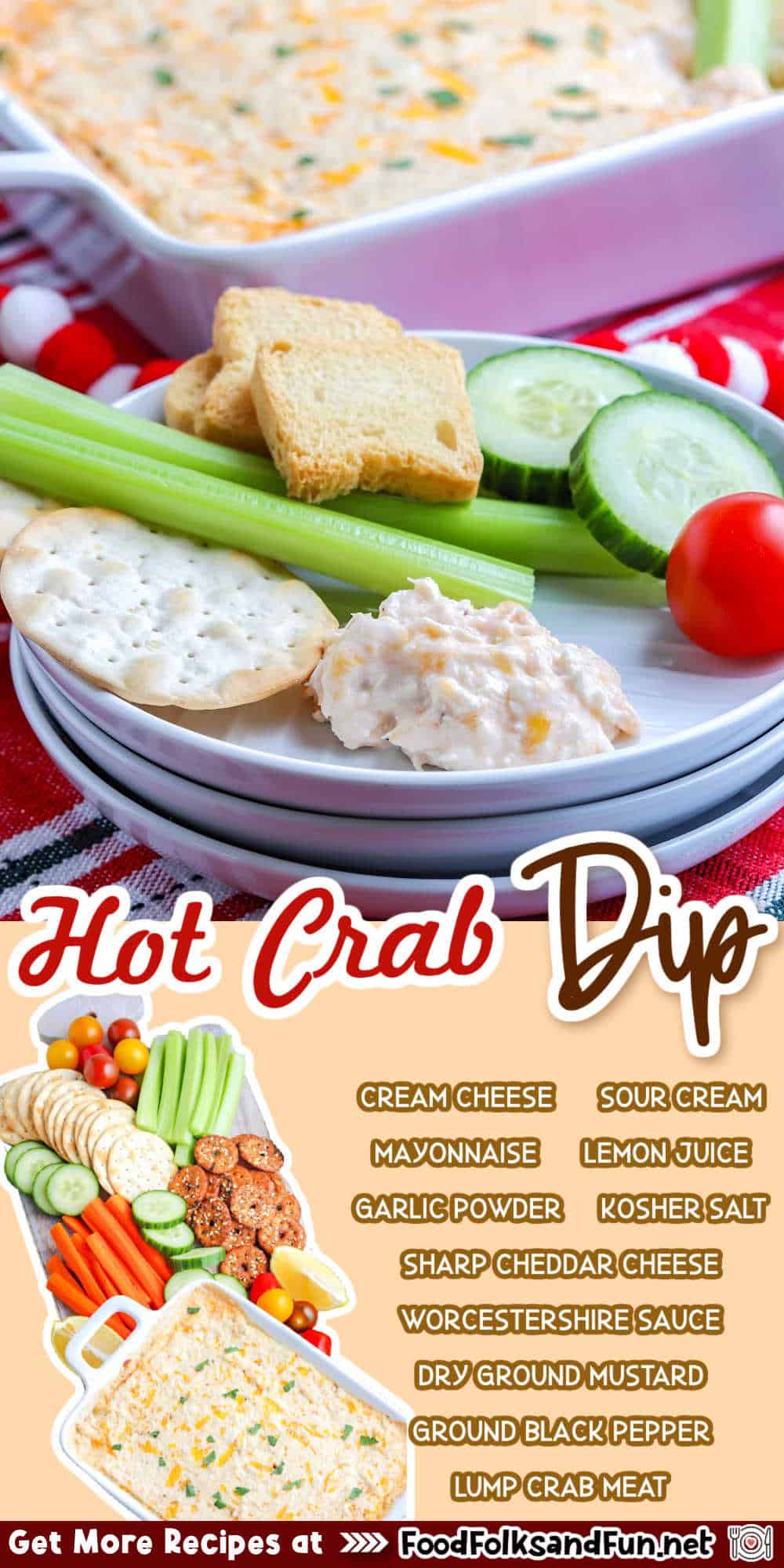 Hot crab dip is an easy-to-make appetizer that’s perfect for any occasion. Serve Philadelphia cream cheese crab dip with crackers, bread, or vegetables for a delicious snack or appetizer. via @foodfolksandfun