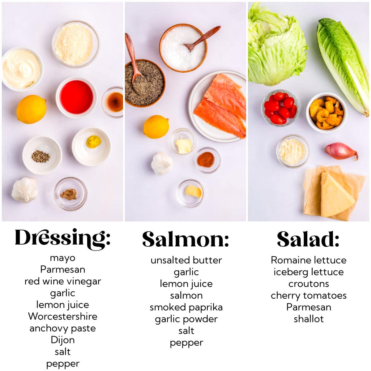 All of the ingredients needed to make this recipe.
