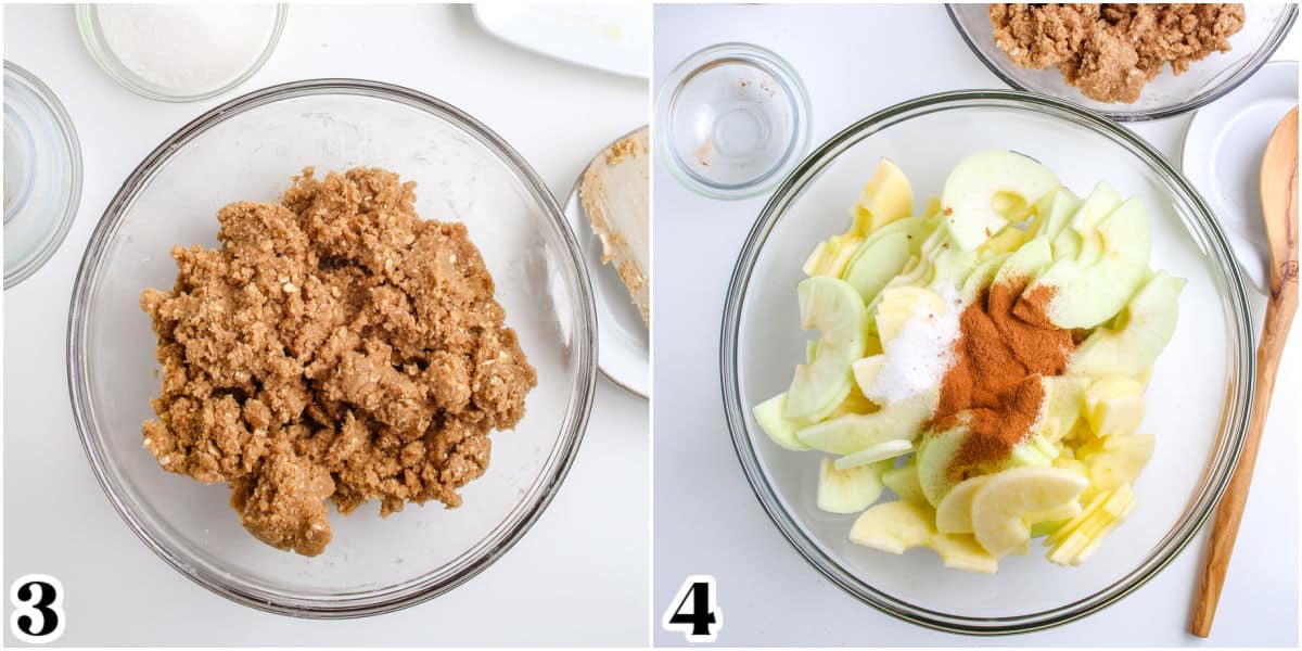The crisp topping mixed together in a bowl.