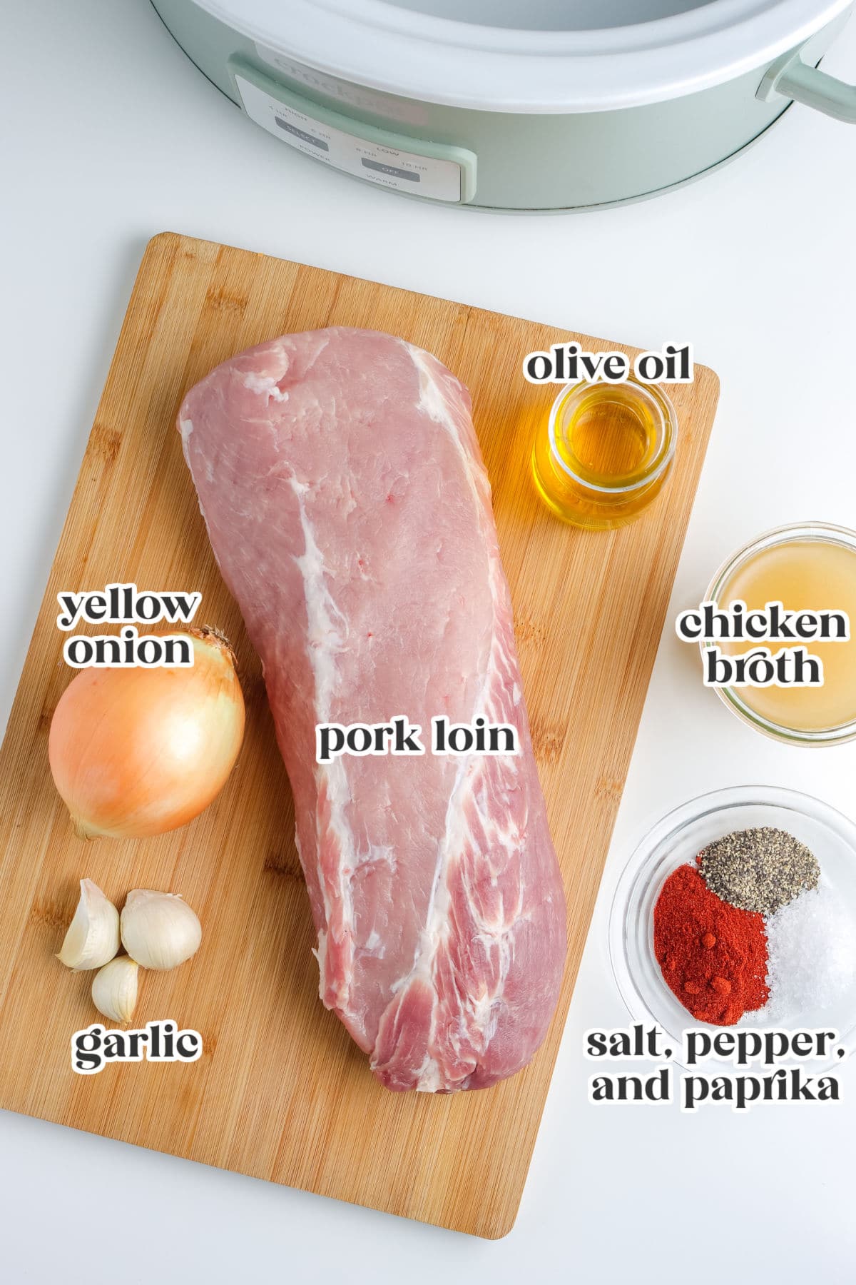 The ingredients with text overlay labeling each.