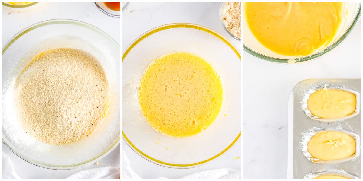 The Lemon Madeleine batter mixed together in a mixing bowl.