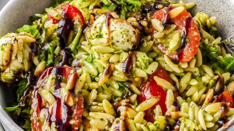 Summer Orzo Salad - Trader Joe's Green Goddess Caprese Hack • Food