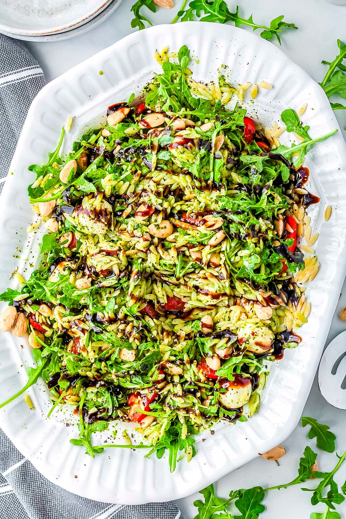 Summer Orzo Salad - Trader Joe's Green Goddess Caprese Hack • Food